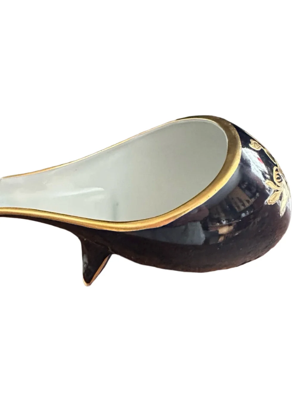 ECHT KOBALT JLMENAU Vintage Porcelain Spoon Rest Limited Cobalt Blue Germany